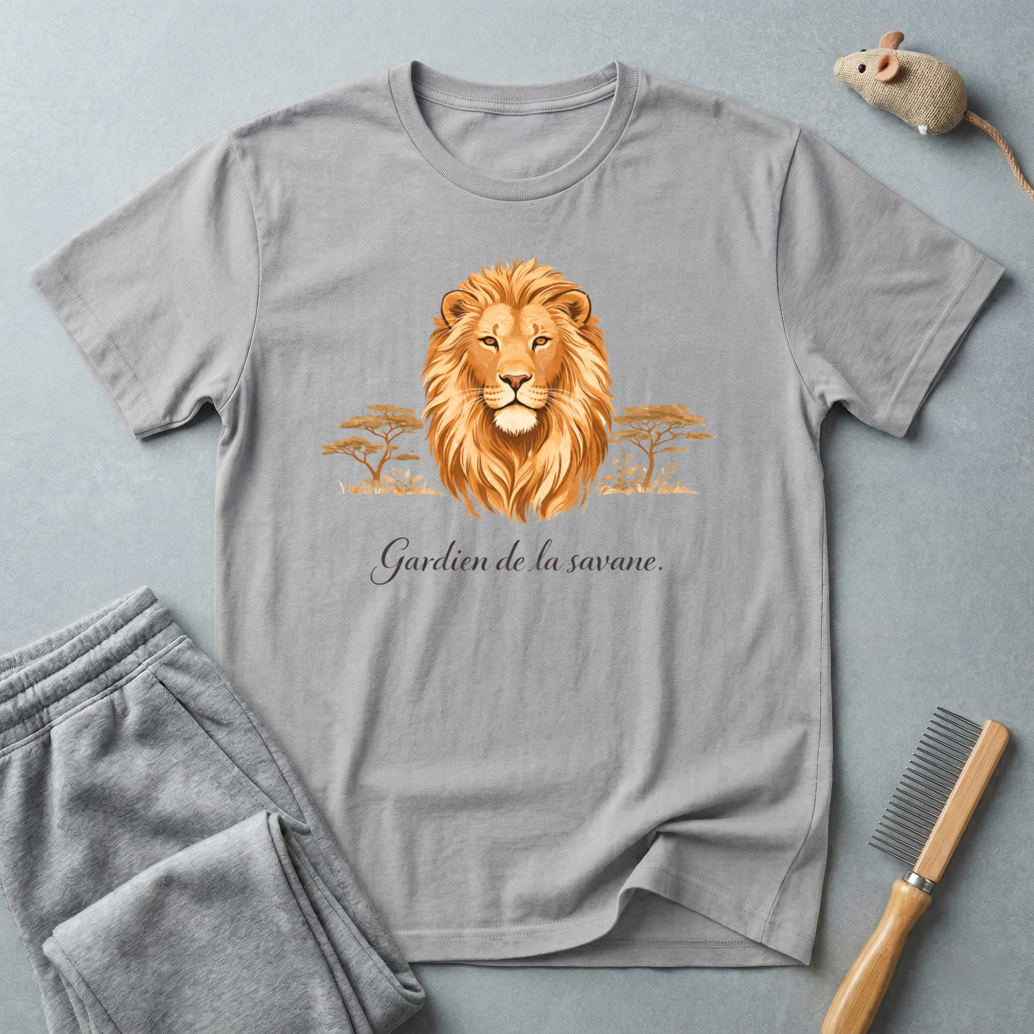 T-shirt Tête de Lion – T-shirt graphique faune « Gardien de la savane »