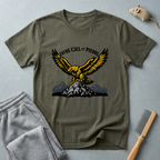 T-shirt aigle au-dessus des montagnes — T-shirt outdoor vintage «Entre Ciel et Pierre»