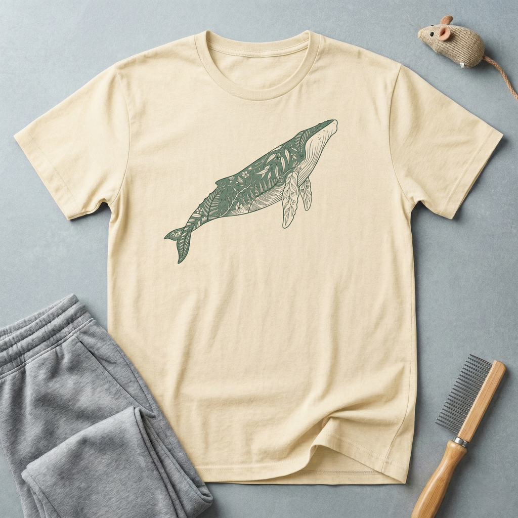 T-shirt Illustration botanique de baleine