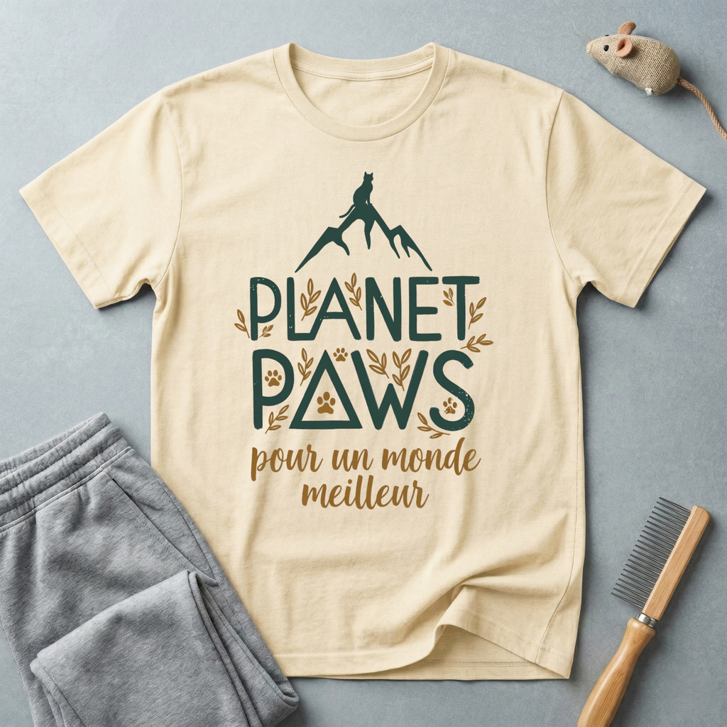 T-shirt "Planet Paws pour un monde meilleur"