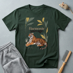 T-shirt graphique tigre botanique «Harmonie sauvage»