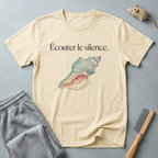 T-shirt — «Écouter le silence.» T-shirt graphique coquillage