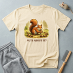 Squirrel 'Nuts About It?' T-Shirt — Cute Woodland Animal Tee