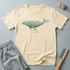 T-shirt baleine botanique "Nature océane."