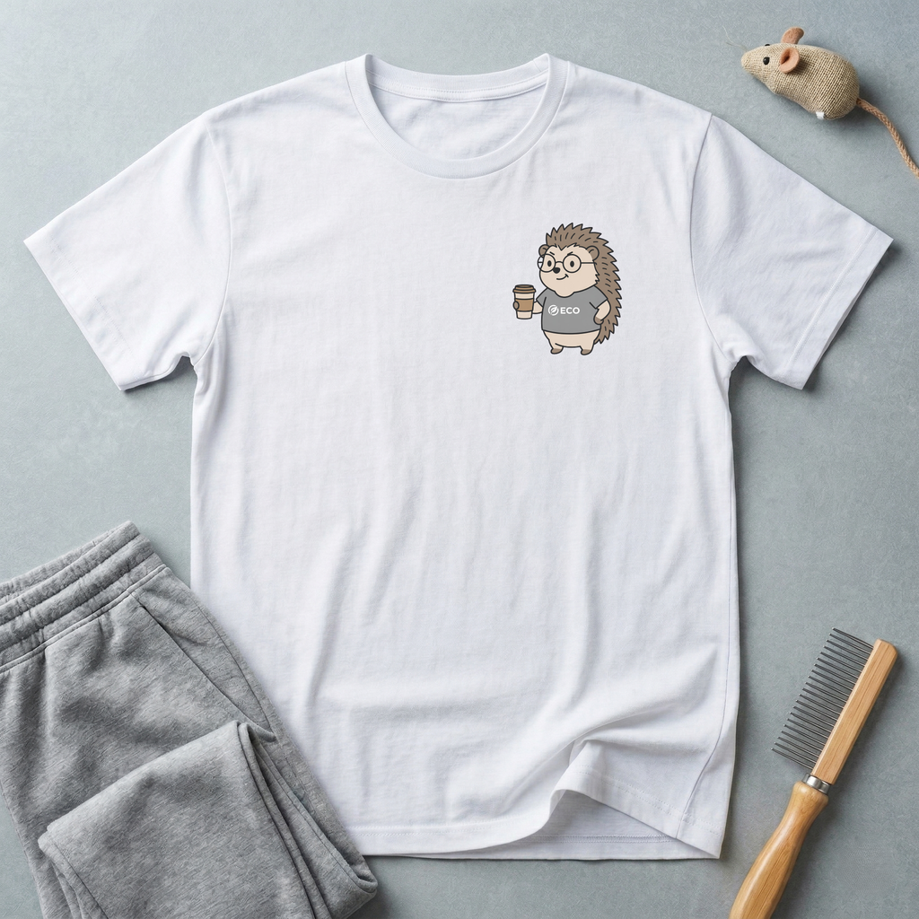 T-shirt «Hérisson café» — t-shirt graphique mignon pour amateur de café ☕🦔