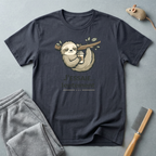T-shirt paresseux café — «J’essaie… lentement»