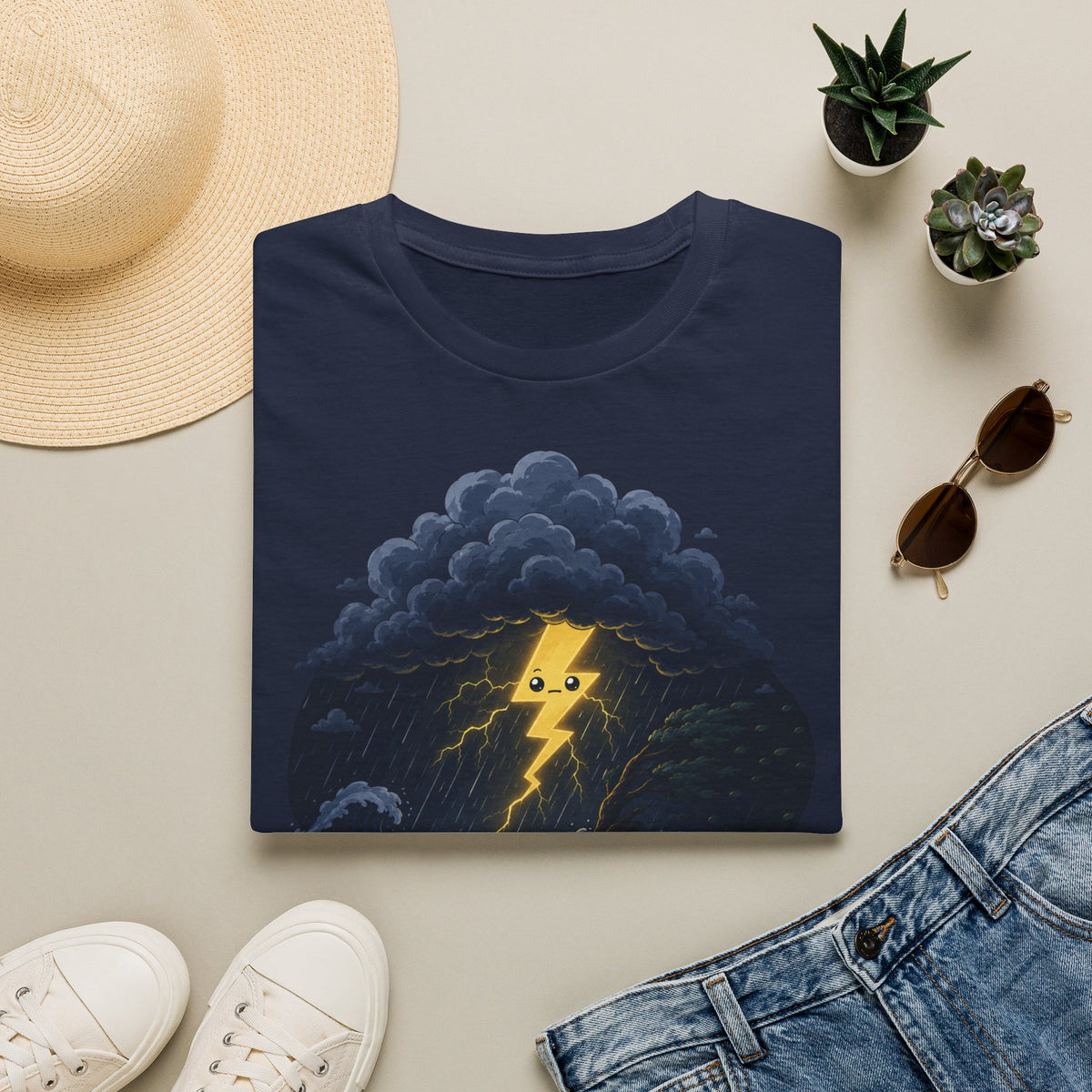 T-shirt Nuage d’orage — « Je ne suis pas en colère, j’ai juste une différence de pression » — T-shirt graphique