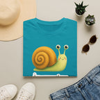 T-shirt illustré avec escargot — « À mon rythme. » — Adorable T-shirt « slow living »
