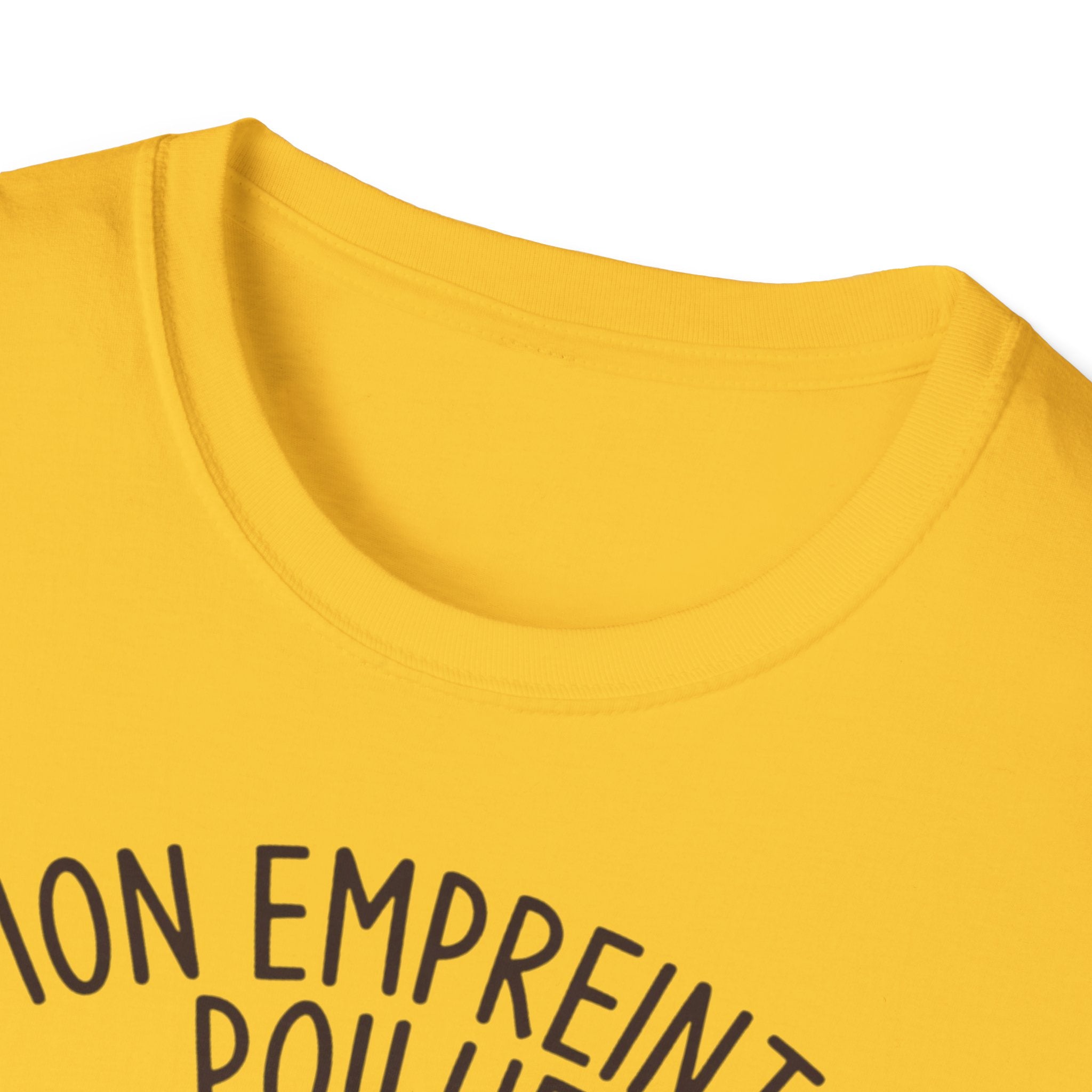 French Paw Print T‑Shirt — "Mon empreinte poilue" Floral Paw Graphic
