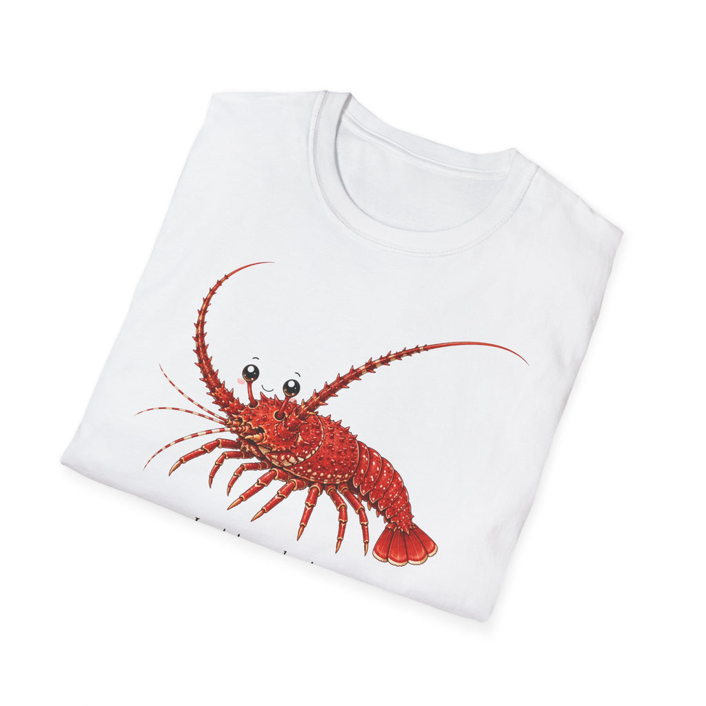 T-shirt illustré avec un homard — « Je n’ai pas peur »
