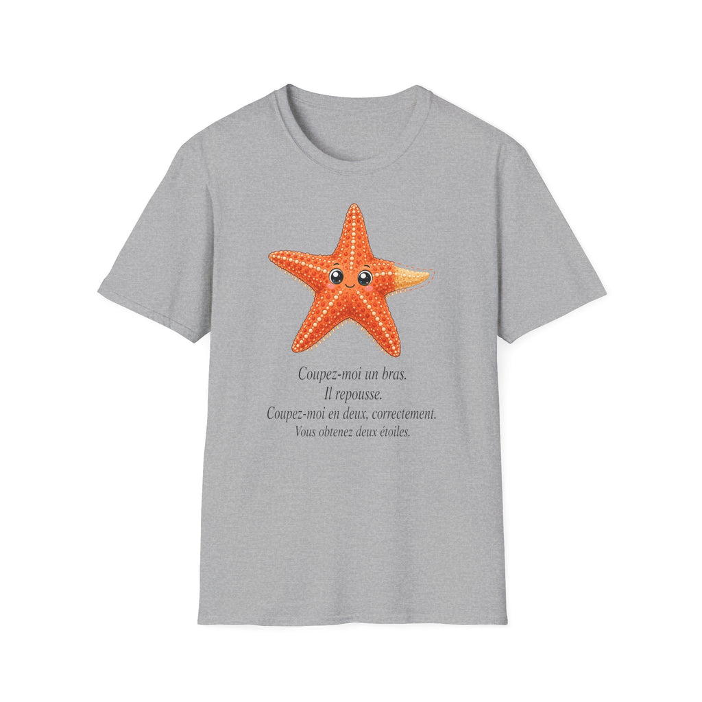 T-shirt graphique avec étoile de mer — Jolie étoile de mer orange