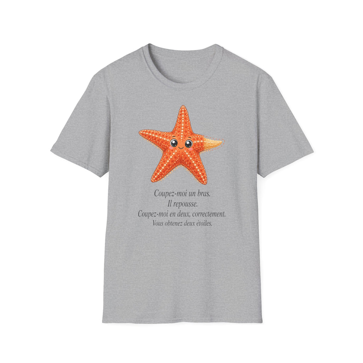 T-shirt graphique avec étoile de mer — Jolie étoile de mer orange