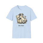 Cow Lounge T-Shirt — Cute Relaxing Cow Illustration with “De rien” Text