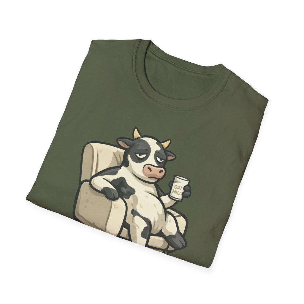 Cow Lounge T-Shirt — Cute Relaxing Cow Illustration with “De rien” Text