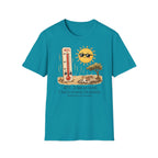 T-shirt graphique « Canicule » — Design thermomètre ensoleillé affichant 42 °C