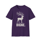 T-shirt illustré avec cerf — « DIGNE. » — T-shirt graphique inspiré de la nature