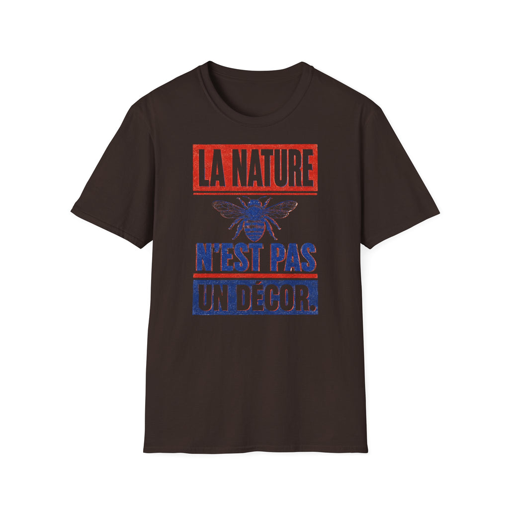 T-shirt — « La nature n’est pas un décor » — T-shirt graphique pour la protection des abeilles