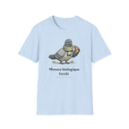 T-Shirt — "Menace biologique locale" Pigeon with Scarf and Croissant Cute Graphic