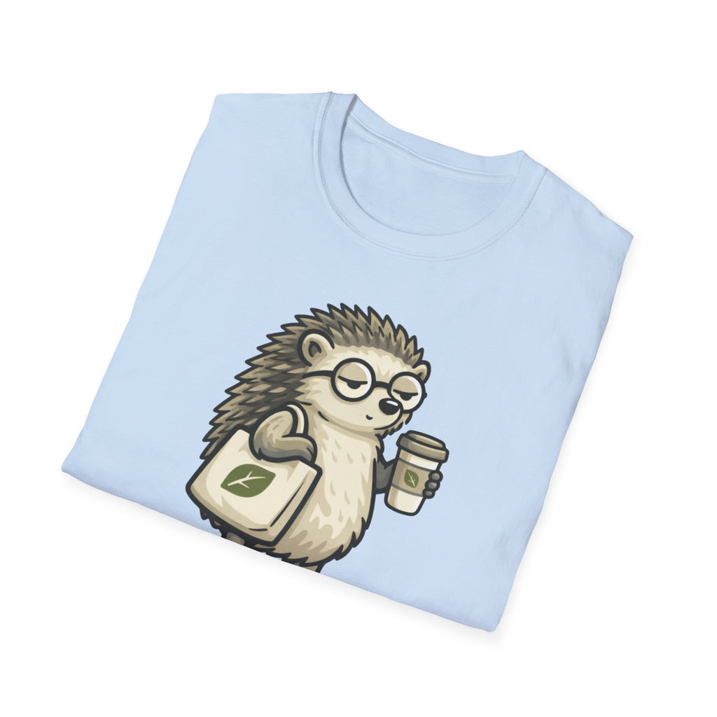 Eco Hedgehog T‑Shirt — "Écolo mais fatigué" Cute Eco-Friendly Graphic Tee
