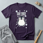 T-shirt pingouin «But Why?» — T-shirt graphique d’hiver mignon