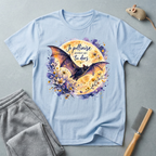 T-shirt floral chauve-souris aquarelle — «Je pollinise pendant que tu dors»