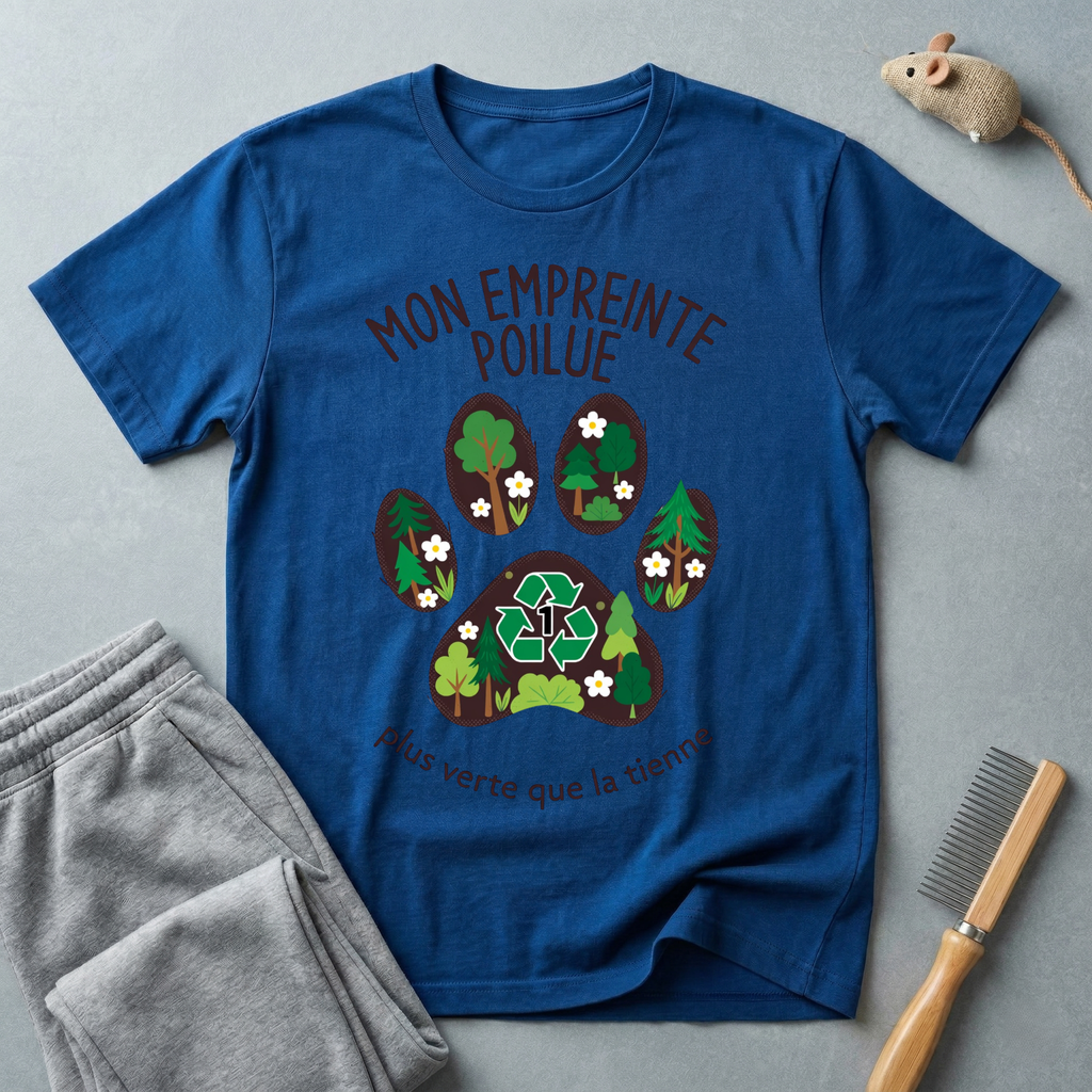 "Mon empreinte poilue" Graphisme de patte florale