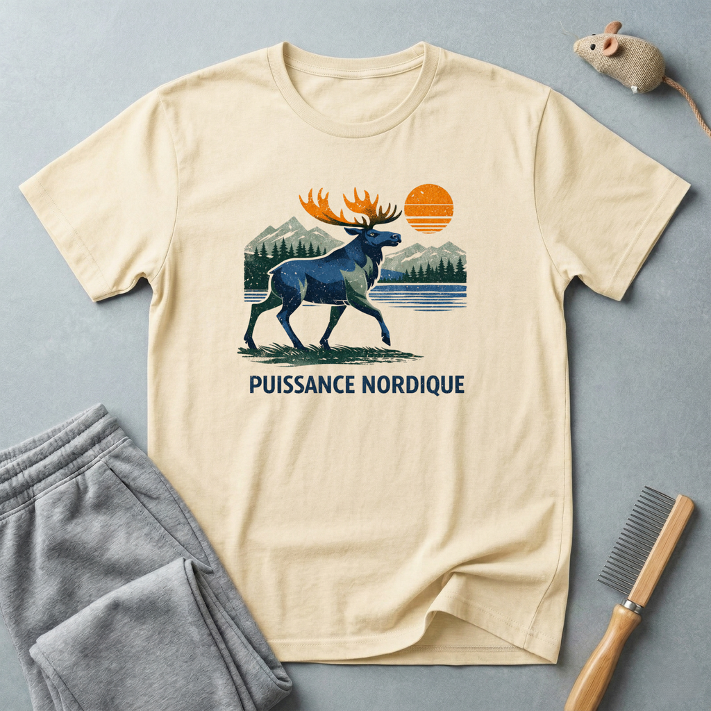 T-shirt Élan «Puissance Nordique» 🦌🌄