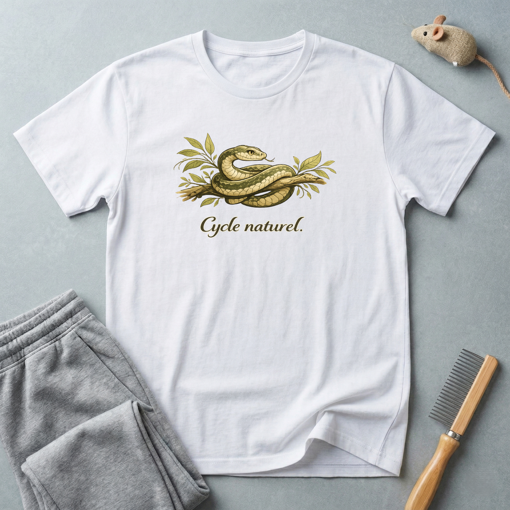 T-shirt Illustration de serpent — «Cycle naturel»