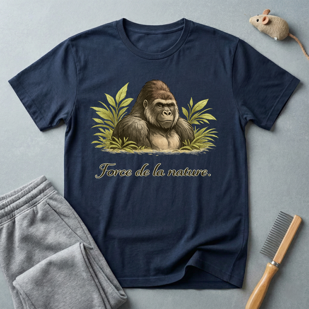 T-shirt Gorille Art Vintage — «Force de la nature.»