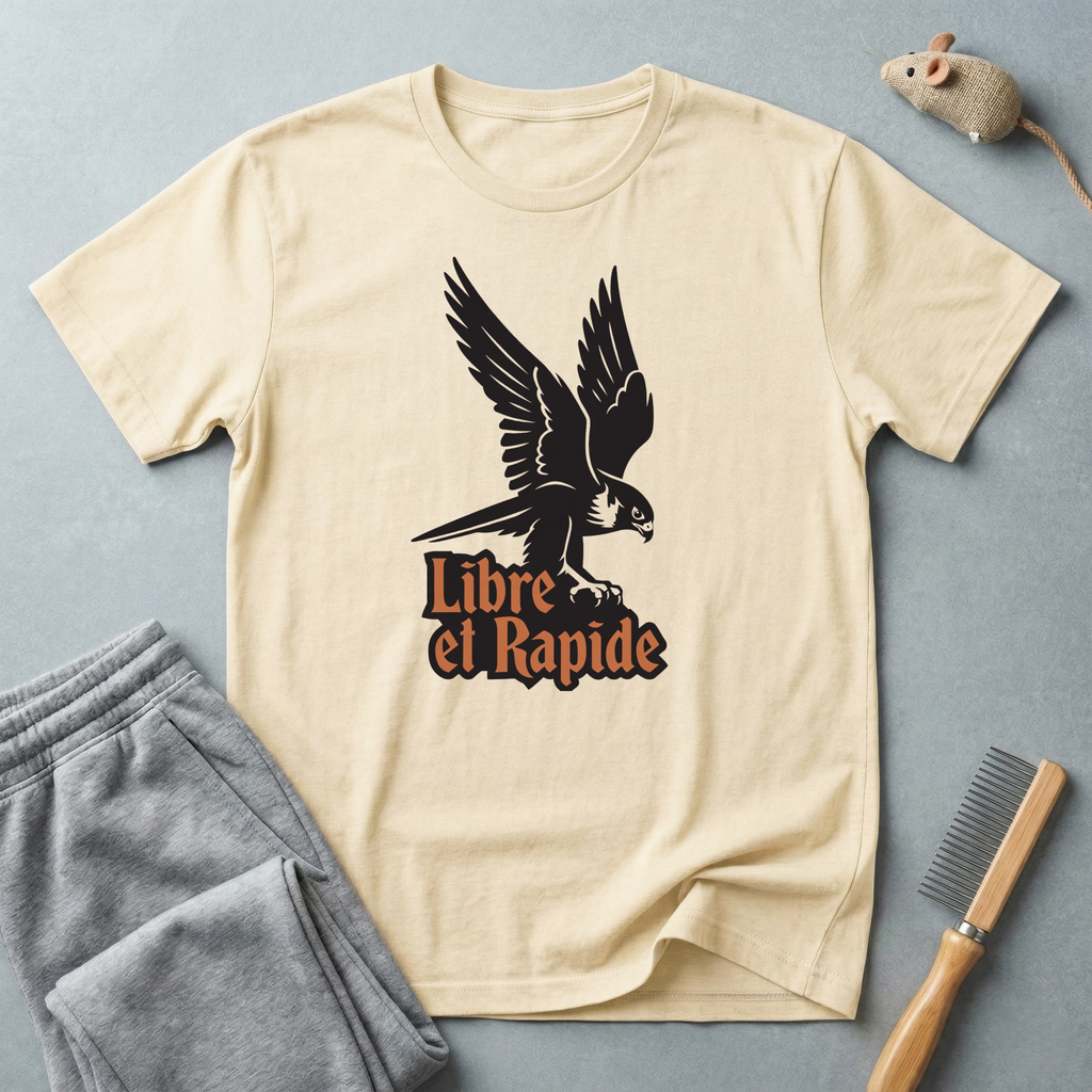 T-shirt Faucon «Libre et Rapide»