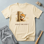 Cute Fox Peeking T-Shirt — "What the Fox?"