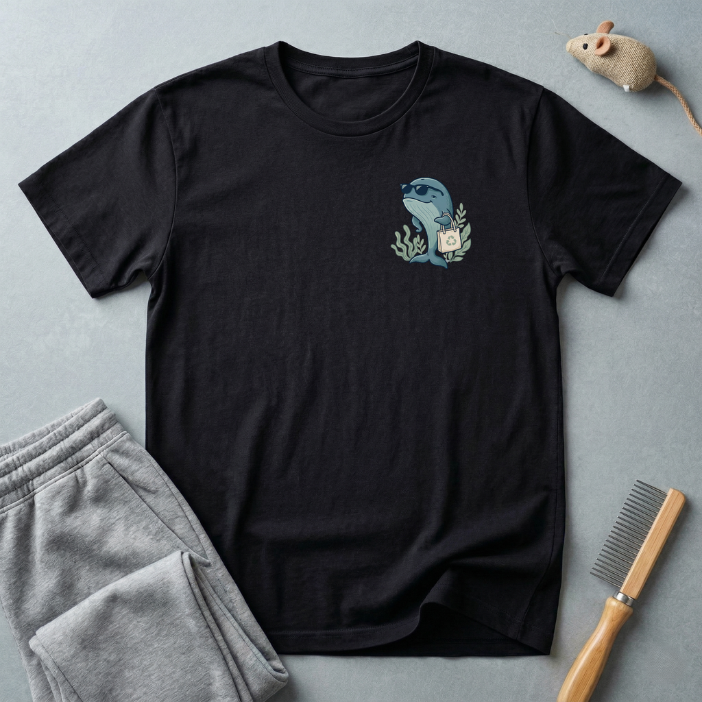T-shirt Petite Baleine floral — T-shirt animal marin mignon