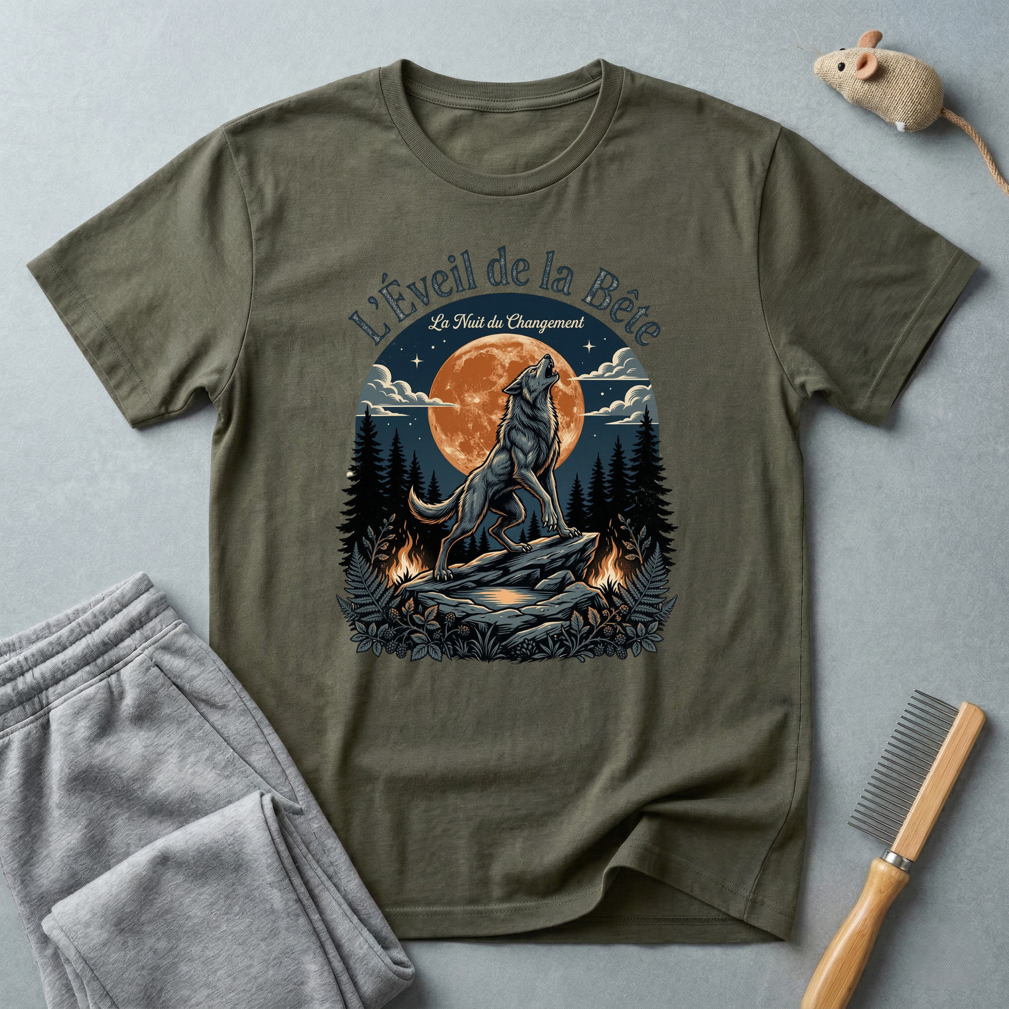 T-shirt Loup Lune «L’Éveil de la Bête» 🐺🌕