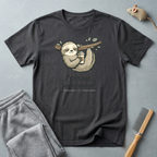 T-shirt paresseux café — «J’essaie… lentement»