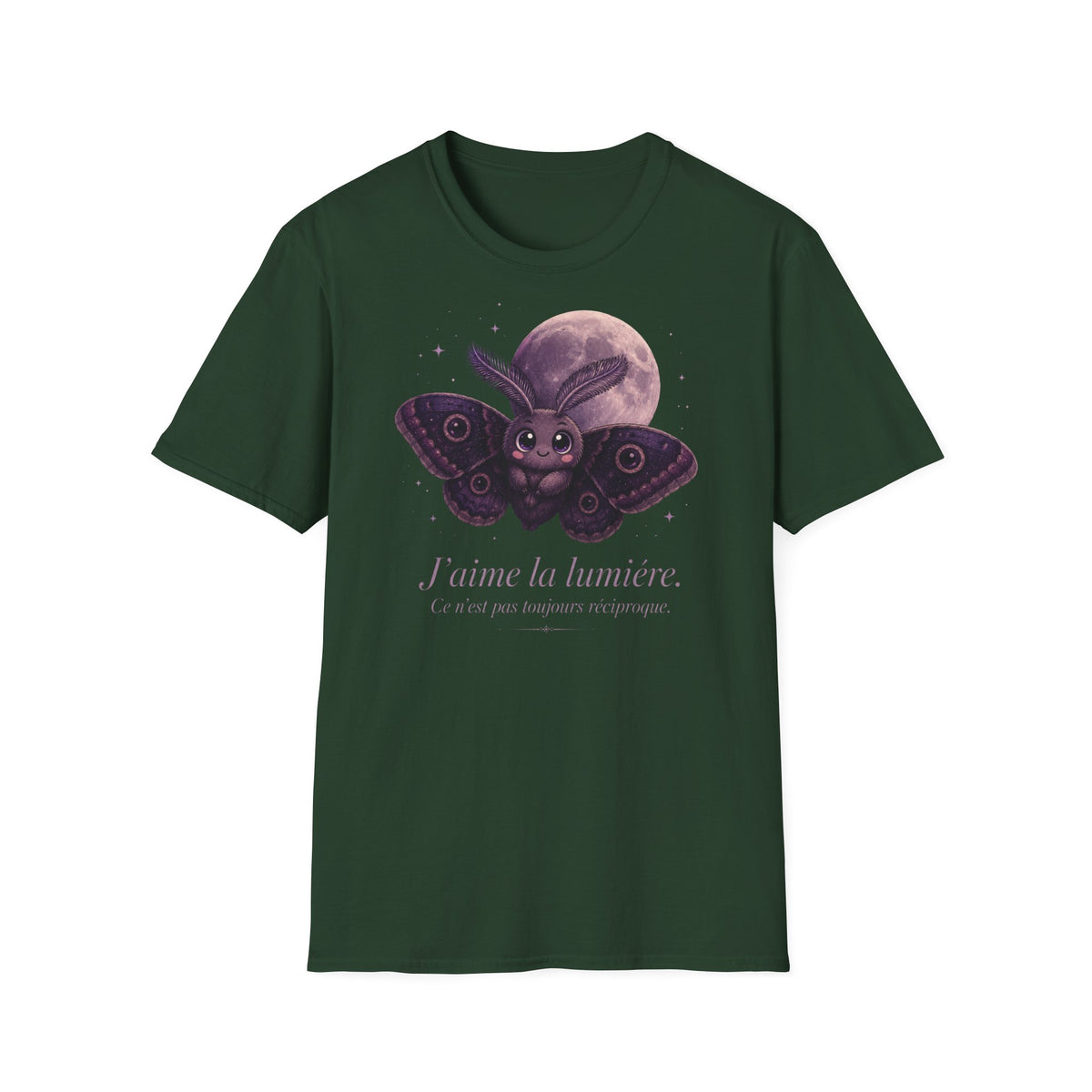 T-shirt avec papillon de nuit et lune — « La Lune » — T-shirt graphique