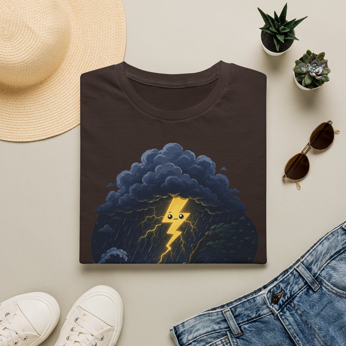 T-shirt Nuage d’orage — « Je ne suis pas en colère, j’ai juste une différence de pression » — T-shirt graphique