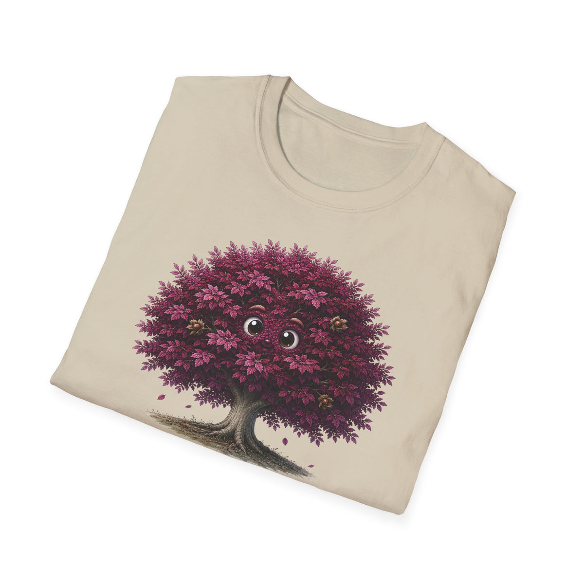 T-Shirt — Cute Purple Tree Illustration with French Quote
