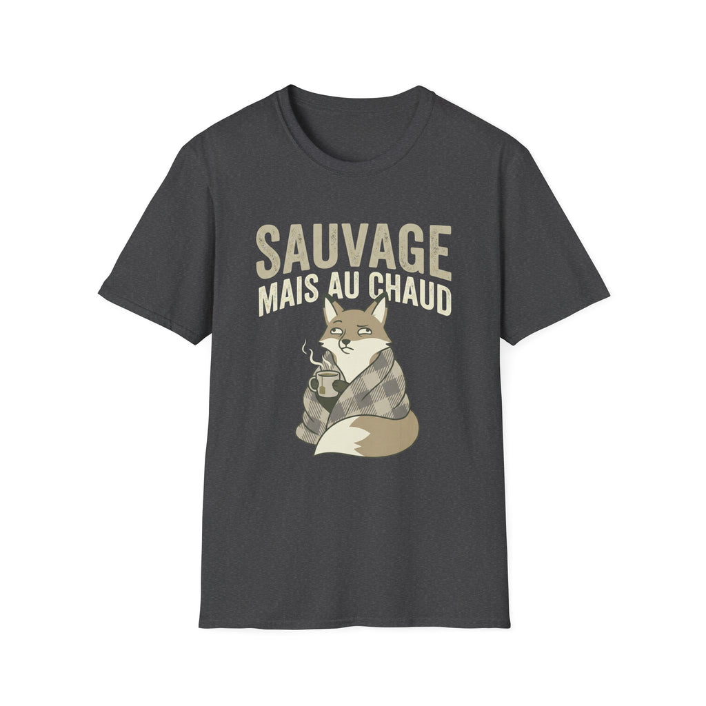 Sauvage Mais Au Chaud Fox T-Shirt — Cozy Vintage Fox Graphic Tee