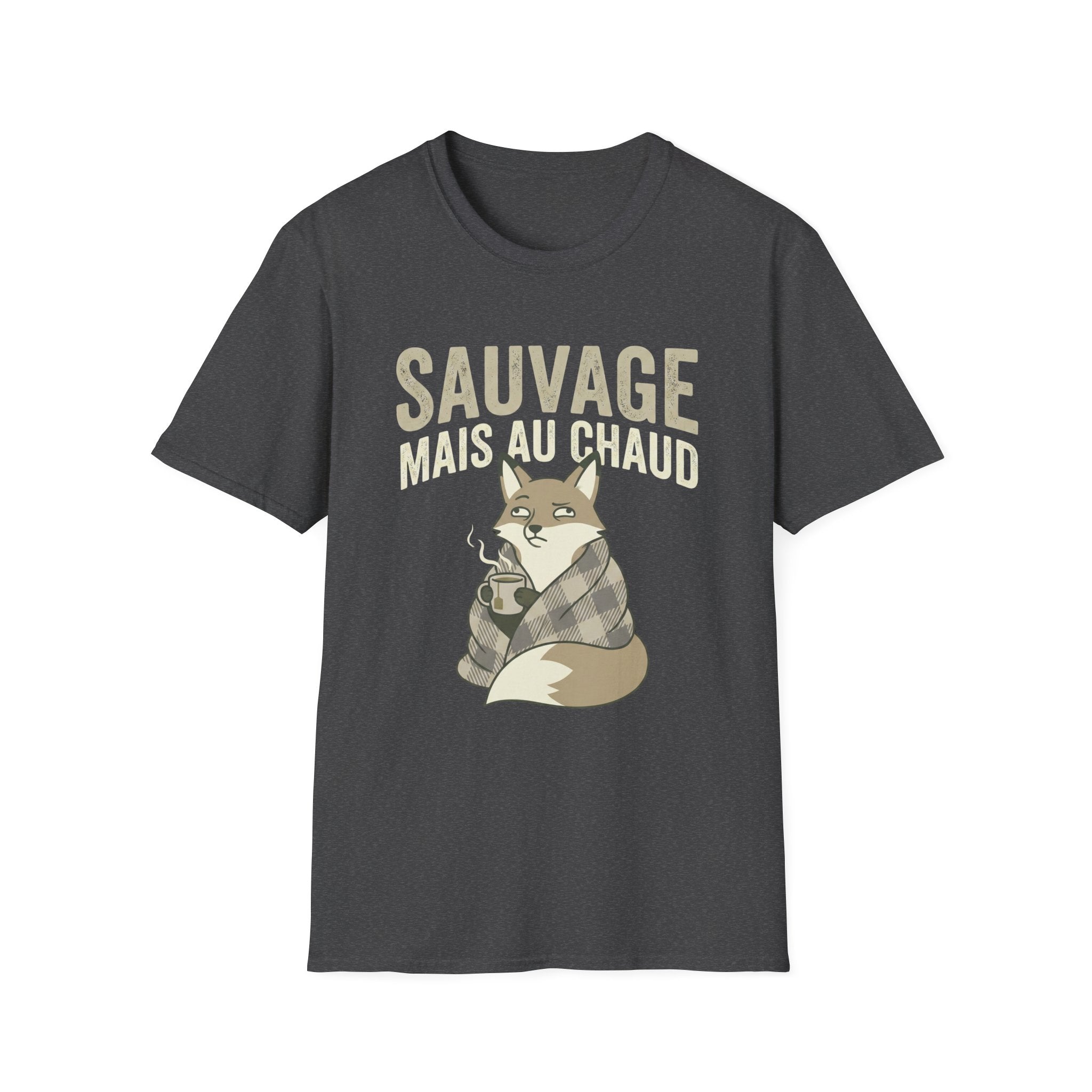 Sauvage Mais Au Chaud Fox T-Shirt — Cozy Vintage Fox Graphic Tee