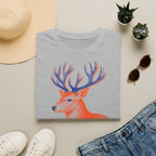 T-shirt illustré avec cerf — « PAS EN VOIE. » — T-shirt graphique vintage avec cerf