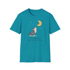 T-shirt Loup hurlant à la lune — Adorable illustration du ciel nocturne