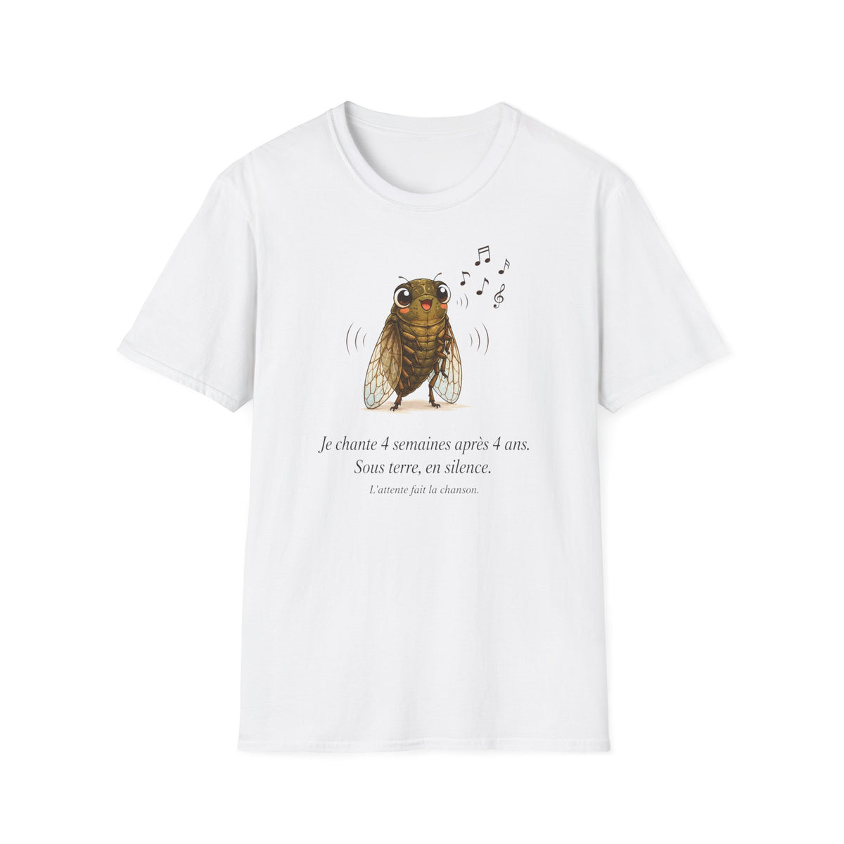 T-shirt « Chœur des cigales » — T-shirt illustré avec une adorable cigale chantante