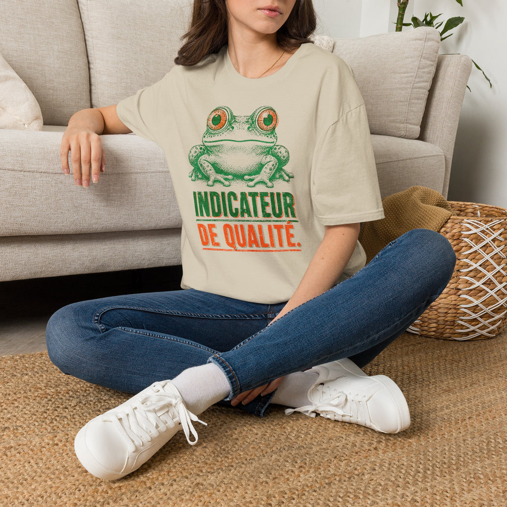 T-shirt illustré avec grenouille — « Indicateur de qualité »