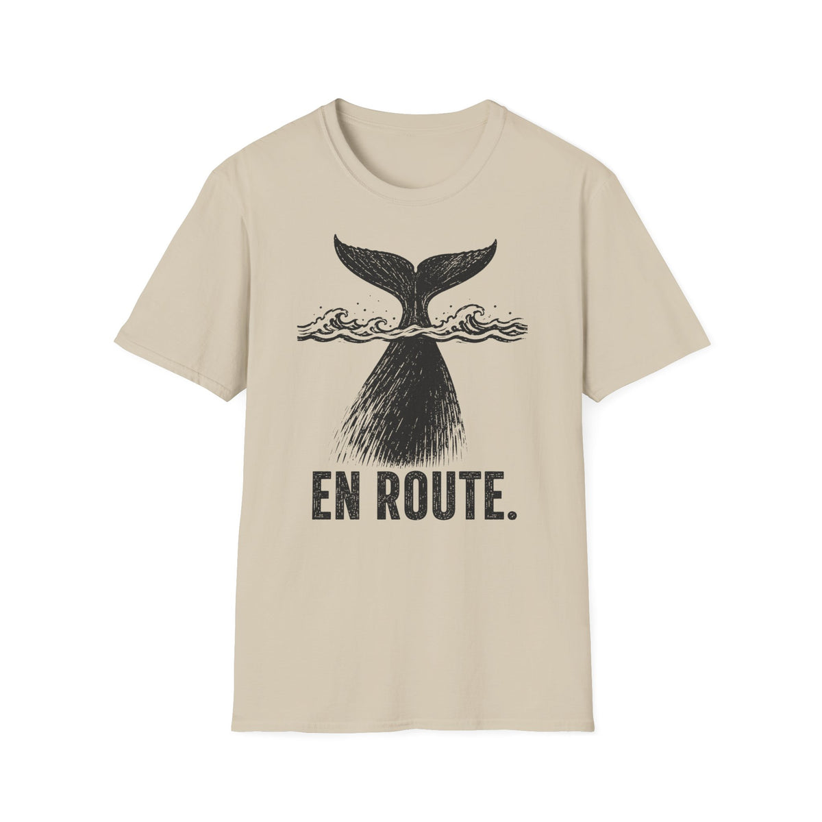 Whale Tail 'En Route' T-Shirt — Nautical Travel Graphic Tee