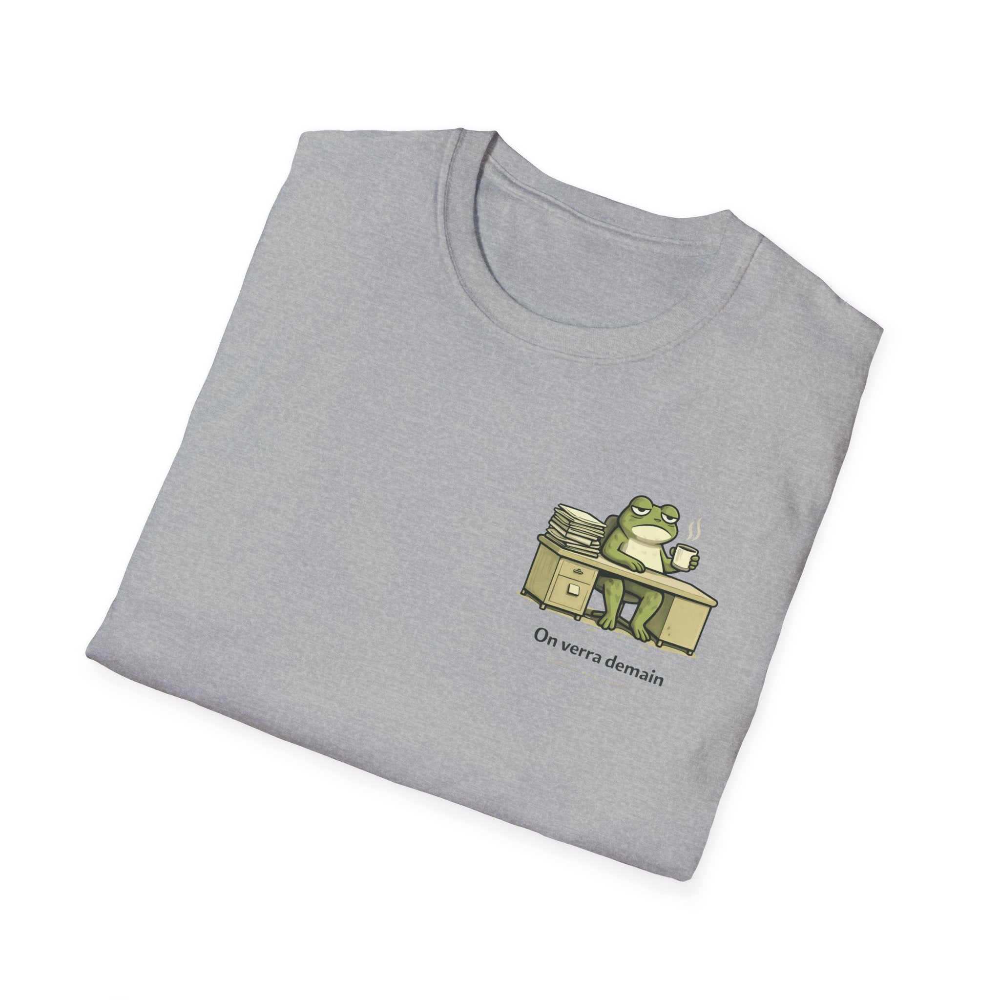 T-Shirt — Cute Frog at Desk "I'm Sorry, I'm Distracted" Graphic Tee