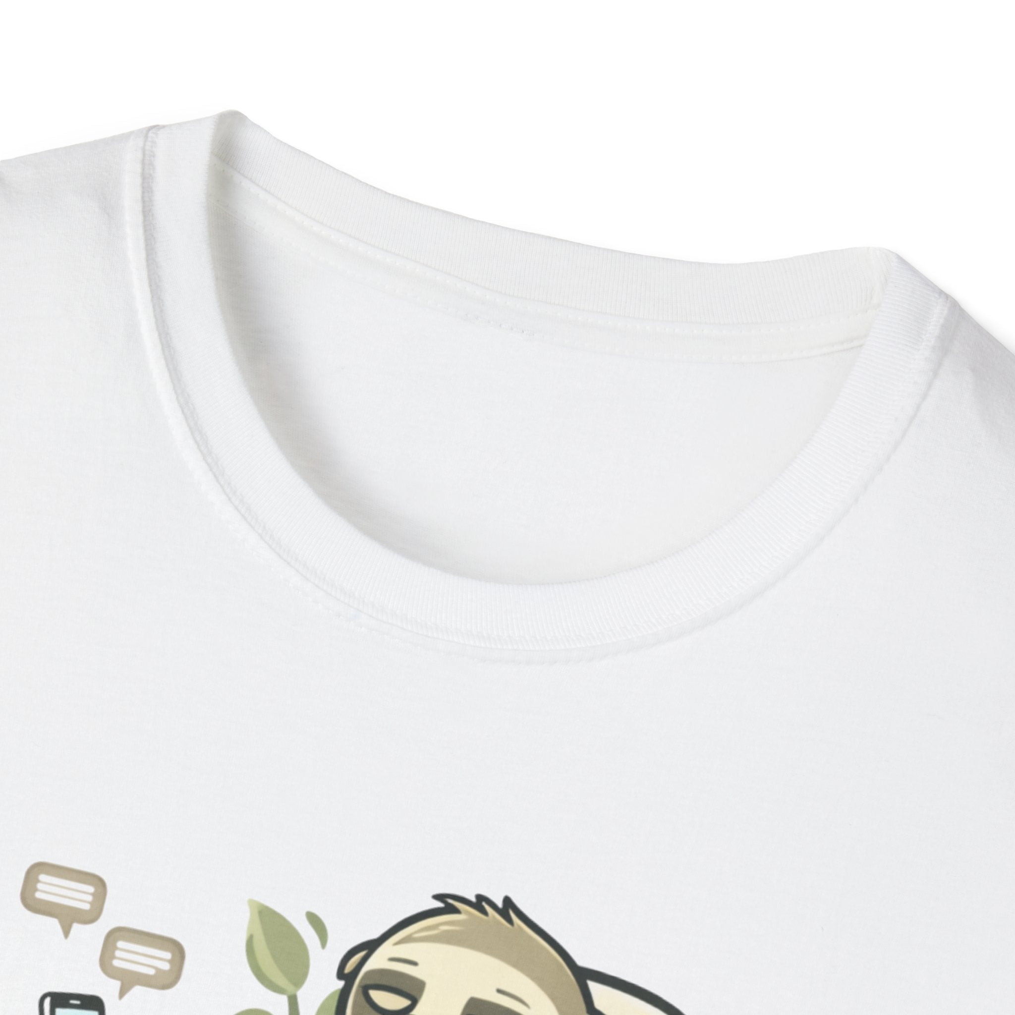 Sloth Eco T-Shirt — "Je sauve la planète demain" Cute Sustainable Vibe Tee