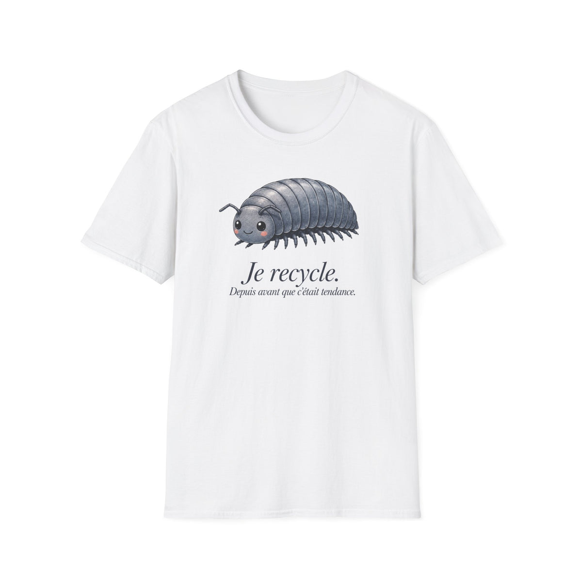 T-shirt Isopode « Je recycle. » — Adorable illustration sur le thème écologique