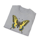 T-shirt graphique papillon — Machaon jaune vintage