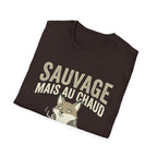 Sauvage Mais Au Chaud Fox T-Shirt — Cozy Vintage Fox Graphic Tee