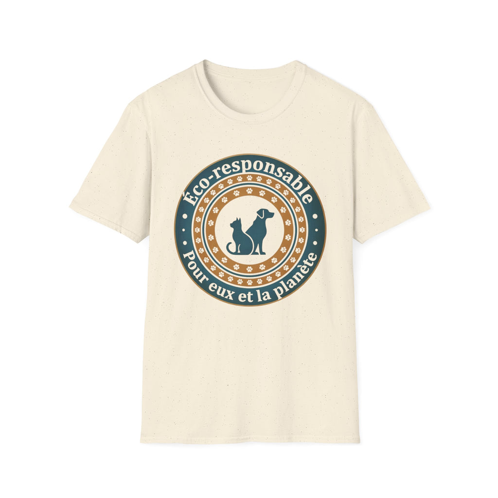 Eco-Responsible Pet T-Shirt — "Eco-responsible for them and the planet"